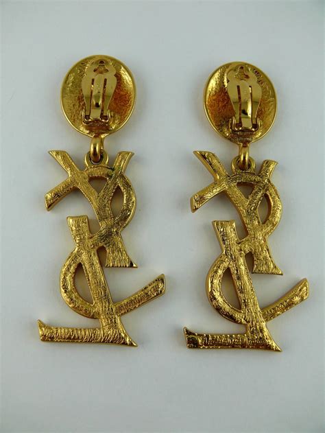 replica ysl earrings|Yves Saint Laurent Fashion Earrings for sale .